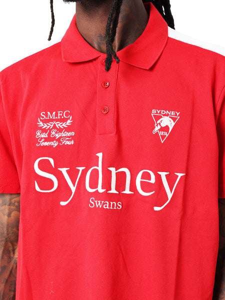 Sydney Swans Mens Adults Multi Logo Polo Shirt