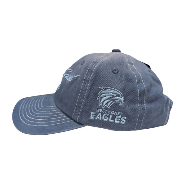 West Coast Eagles Mens Adults Sunbleached Dad Cap