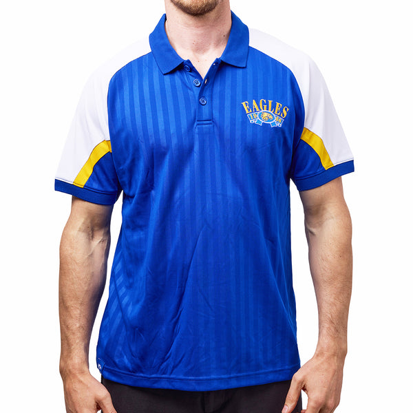 West Coast Eagles AFL Mens Shaped Panel Poly Polo Shirt