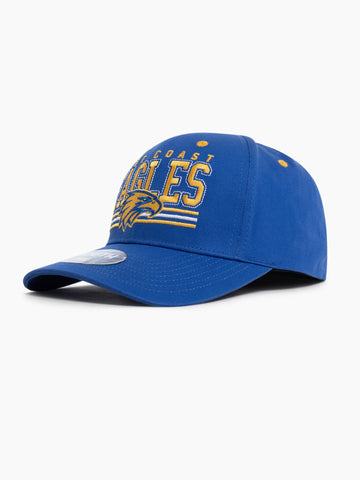 West Coast Eagles Kids Youth Wordmark Low Pro Cap