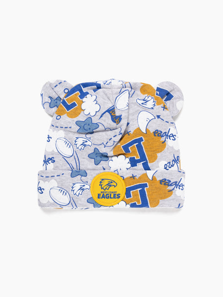 West Coast Eagles Baby Infant Cloud Beanie