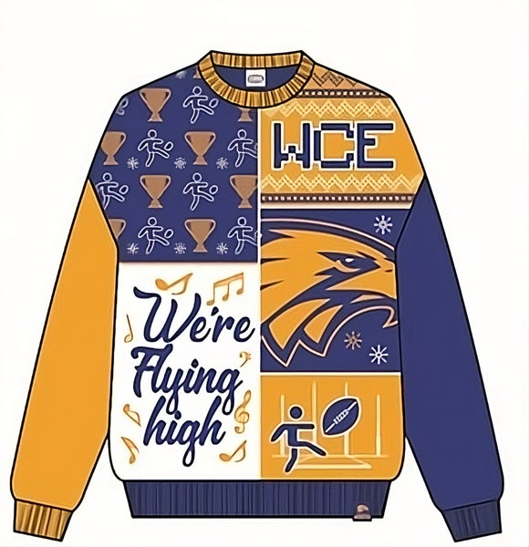 West Coast Eagles Mens Adults Ugly Crew Sweater