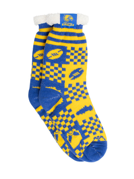 West Coast Eagles Sherpa Fleece Socks