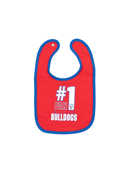 Western Bulldogs Babies Infants 2 Pack Bib Set