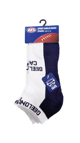 Geelong Cats High Performance Sport Ankle Socks 2pk