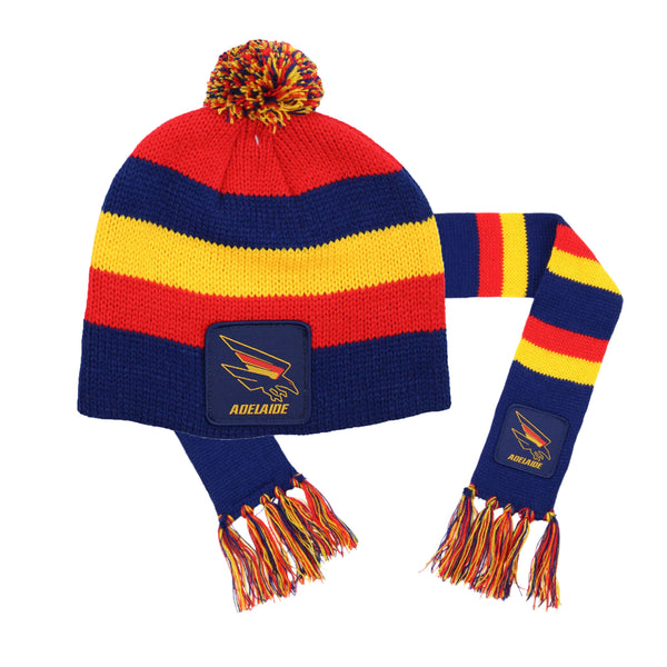 Adelaide Crows Baby Infant Toddler Beanie Scarf Pack