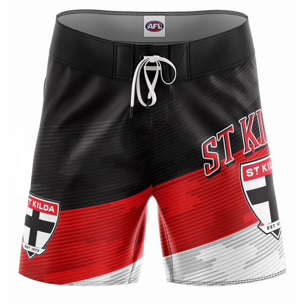 St Kilda Saints Mens Adults Barrel Boardies Board Shorts