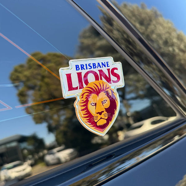 Brisbane Lions Premium Chrome Car Decal Coated Auto Sticker