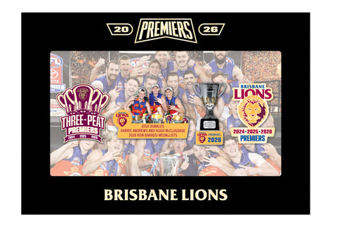 PREORDER - Brisbane Lions 2026 Premiers Premiership Pins Set