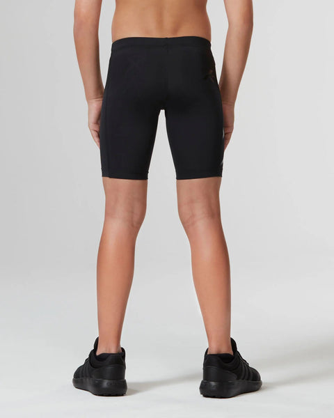 2XU Core Boys Youth Compression Shorts Black Black