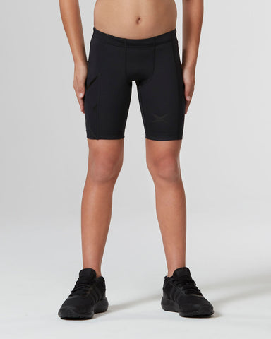 2XU Core Boys Youth Compression Shorts Black Nero