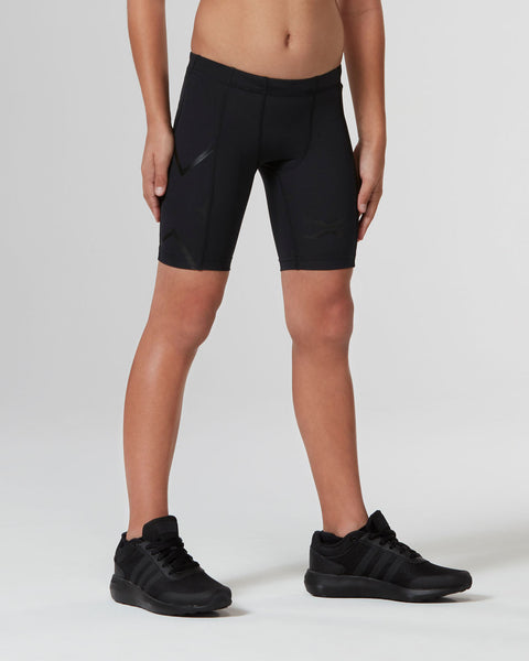 2XU Core Boys Youth Compression Shorts Black Nero