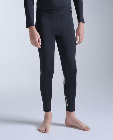 2XU Core Boys Compression Tights Black Silver CA7491b-BLK/SIL