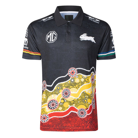 South Sydney Rabbitohs NRL Mens Adults Indigenous 2024 Polo T-Shirt