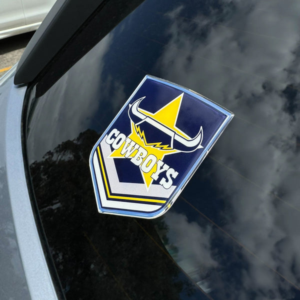 North Queensland Cowboys NRL Premium Chrome Logo Decal Sticker