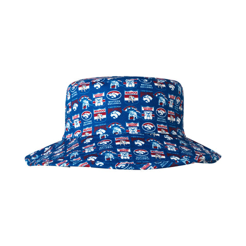 Western Bulldogs Mens Adults Logo Reversible Bucket Hat