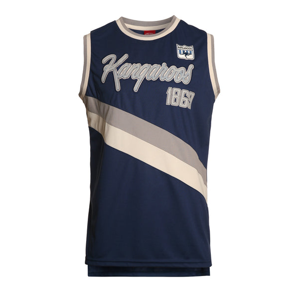 North Melbourne Kangaroos Mens Polyester Throwback Singlet
