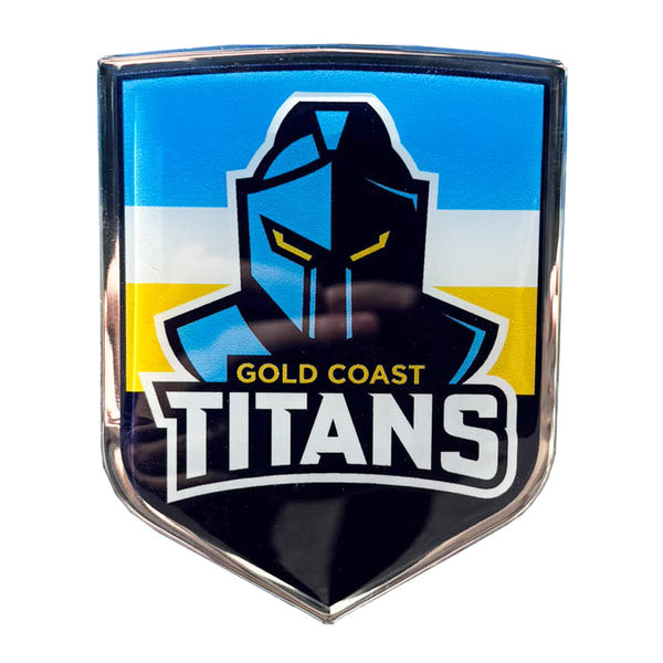 Gold Coast Titans NRL Premium Chrome Logo Decal Sticker