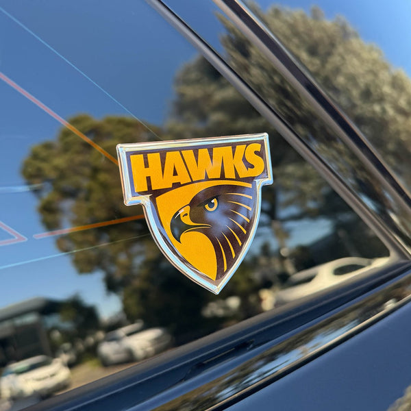 Hawthorn Hawks Premium Chrome Car Decal Coated Auto Sticker