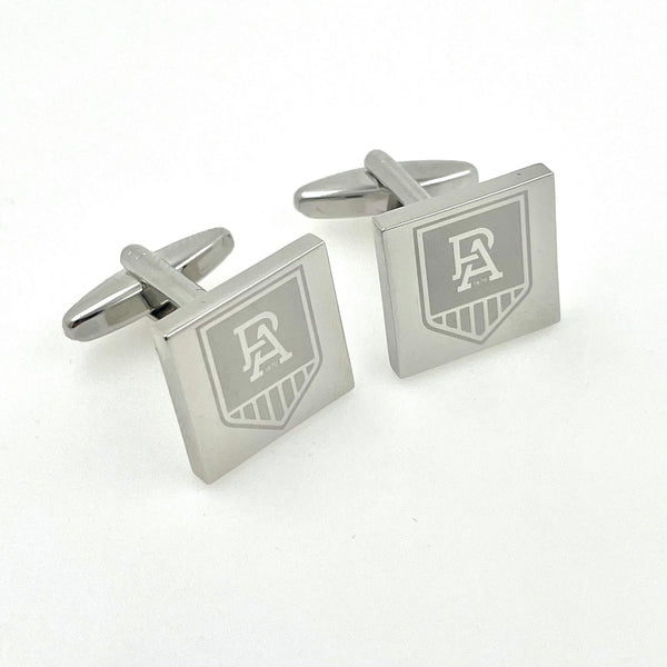 Port Adelaide Power Silver Logo Cufflinks