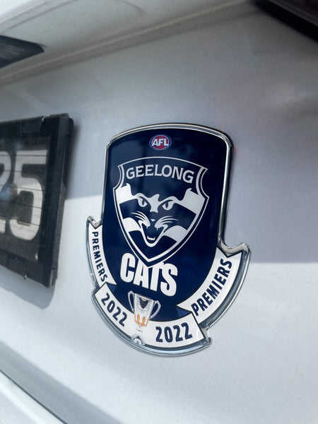 Geelong Cats 2022 Premiers Premium Chrome Logo Decal Sticker