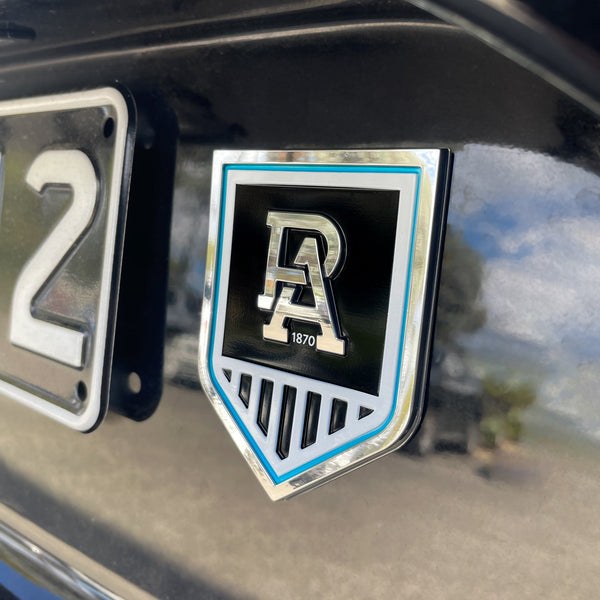 Port Adelaide Power 3D Peel-N-Stick Chrome Car Badge Decal Coated Auto Sticker