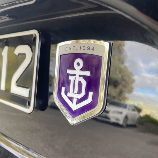 Fremantle Dockers 3D Peel-N-Stick Chrome Car Badge Decal Coated Auto Sticker