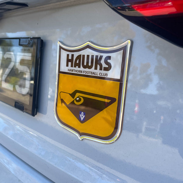 Hawthorn Hawks Retro Logo Car Decal Coated Auto Sticker