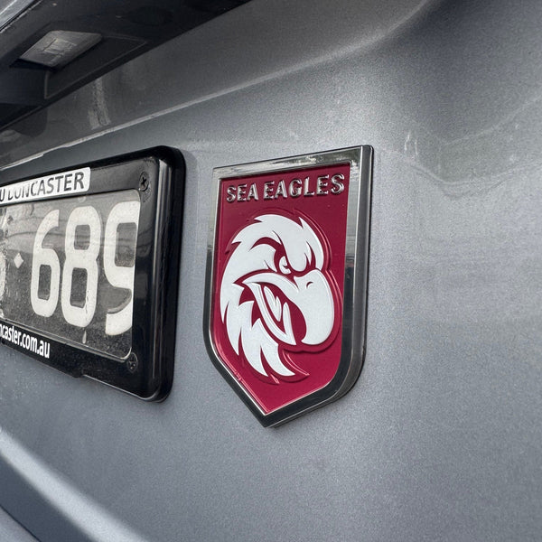 Manly Sea Eagles NRL 3D Peel-N-Stick Chrome Car Badge