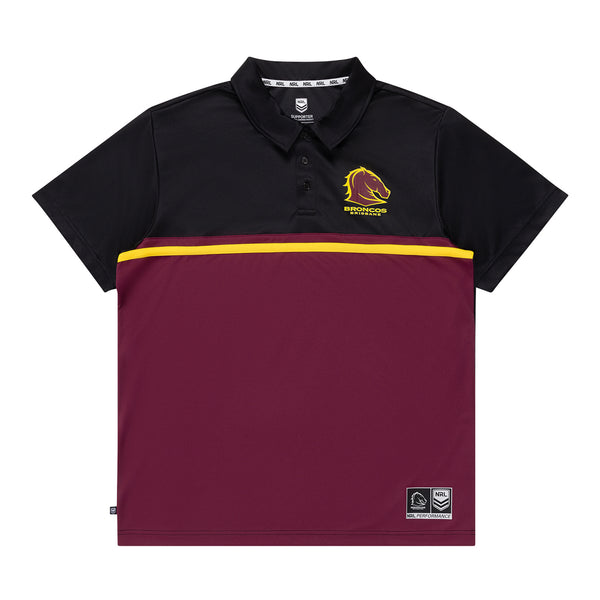Brisbane Broncos NRL Mens Adults Performance Polo