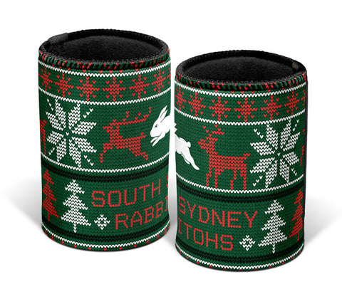 South Sydney Rabbitohs NRL Christmas Ugly Can Cooler