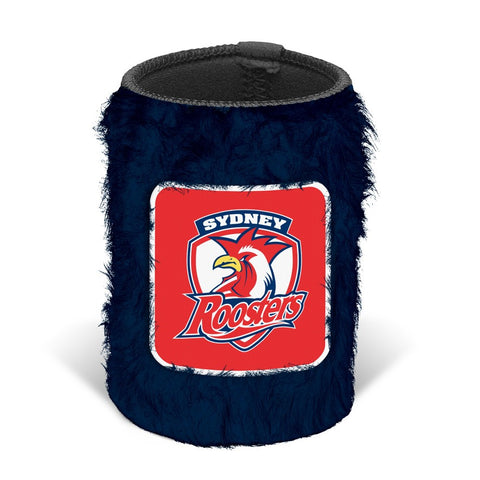 Sydney Roosters NRL Fluffy Can Cooler Stubby Holder