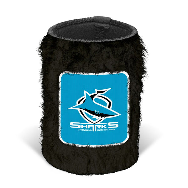Cronulla Sharks NRL Fluffy Can Cooler Stubby Holder
