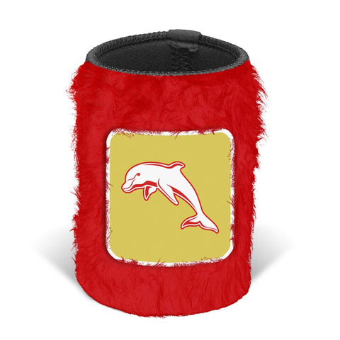 Redcliffe Dolphins NRL Fluffy Can Cooler Stubby Holder