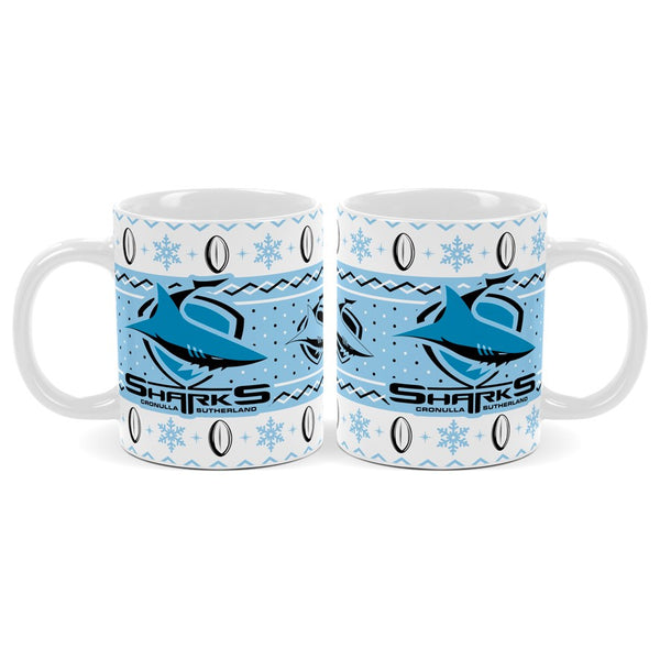 Cronulla Sharks NRL Christmas Mug