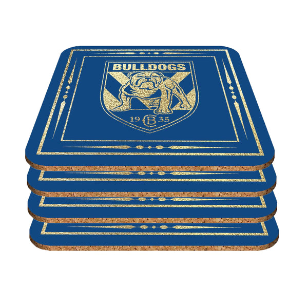 Canterbury Bulldogs NRL Set of 4 Cork Coasters