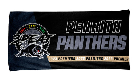PREORDER - Penrith Panthers NRL 2023 Premiers Beach Towel PH2