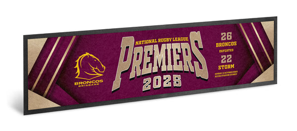 Brisbane Broncos NRL 2025 Premiers Bar Runner PH1