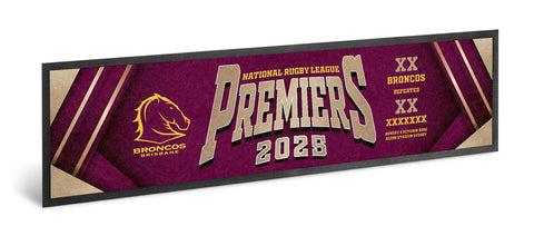 PREORDER - Brisbane Broncos NRL 2025 Premiers Bar Runner PH1