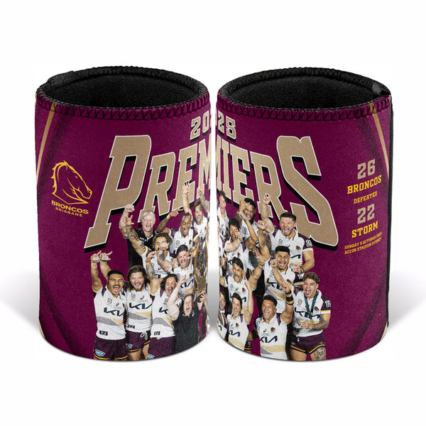 Brisbane Broncos NRL 2025 Premiers Team Image Can Cooler PH2