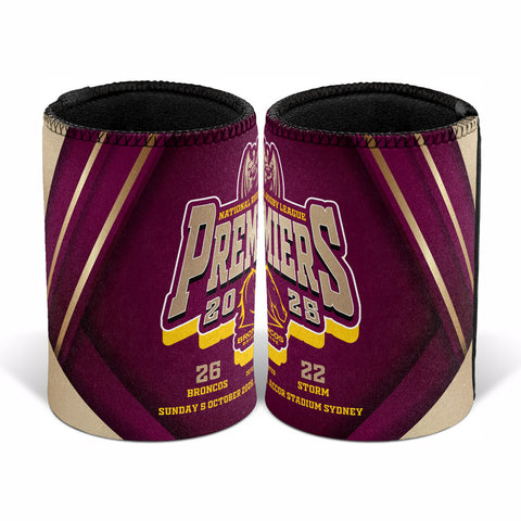 PREORDER - Brisbane Broncos NRL 2025 Premiers Baseless Score Can Cooler PH1