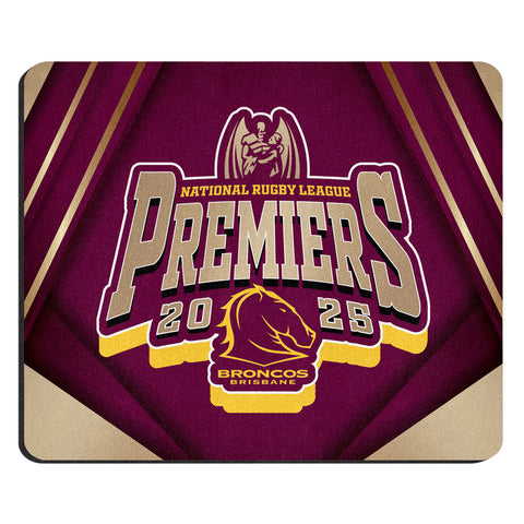 PREORDER - Brisbane Broncos NRL 2025 Premiers Mouse Mat Pad PH1