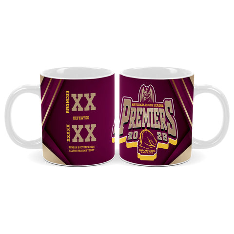 PREORDER - Brisbane Broncos NRL 2025 Premiers Score Mug PH1