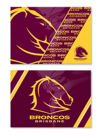 Brisbane Broncos NRL Set of 2 Magnets