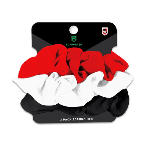 St George Dragons NRL Hair Scrunchies 3 pack