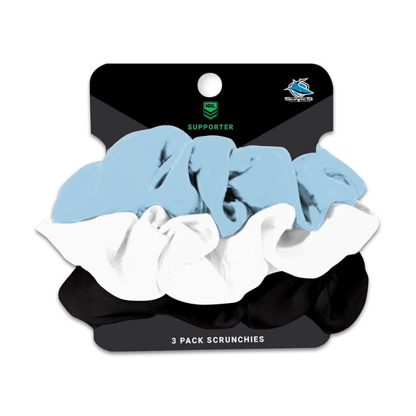 Cronulla Sharks NRL Hair Scrunchies 3 pack
