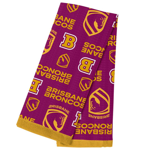Brisbane Broncos NRL Cotton Tea Towel