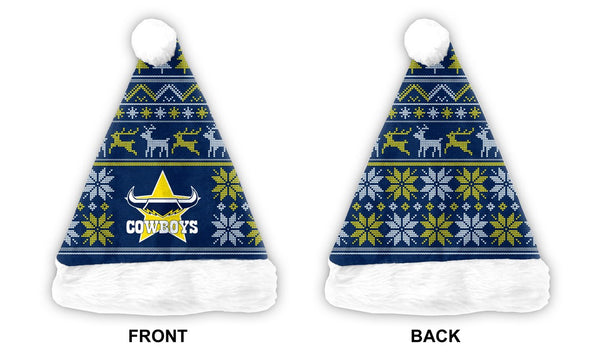 North Queensland Cowboys NRL Mens Adults Christmas Santa Hat