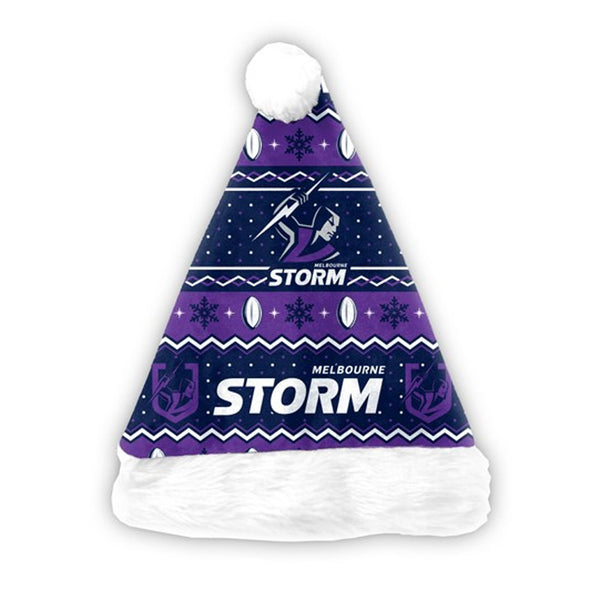 Melbourne Storm NRL Christmas Santa Hat