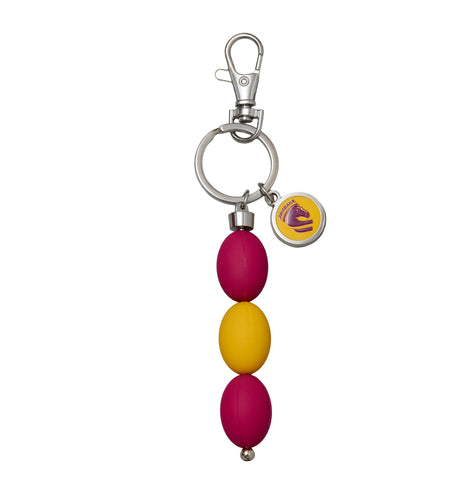 Brisbane Broncos NRL 3 Ball Charm Keyring
